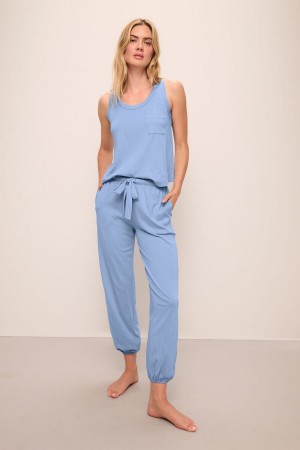 Eberjey Aloe Cotton Donna Pantaloni Blu | SWP5974MG