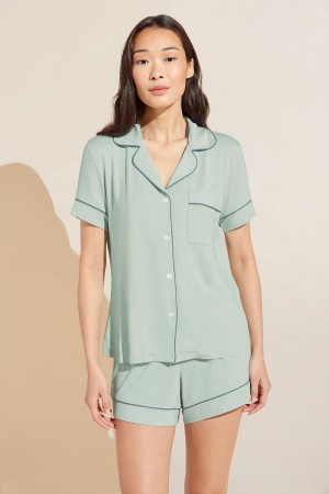 Eberjey Gisele TENCEL™ Modal Relaxed Short PJ Set Donna Pigiama Verdi | ACR1191PG