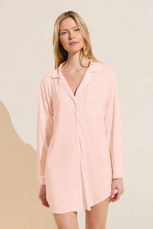 Eberjey Gisele TENCEL™ Modal Sleepshirt Donna Pigiama Rosa Bianche | NPA3569VV