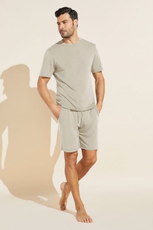 Eberjey Henry TENCEL™ Modal Short PJ Set Uomo Pigiama Beige | TMR5197IH