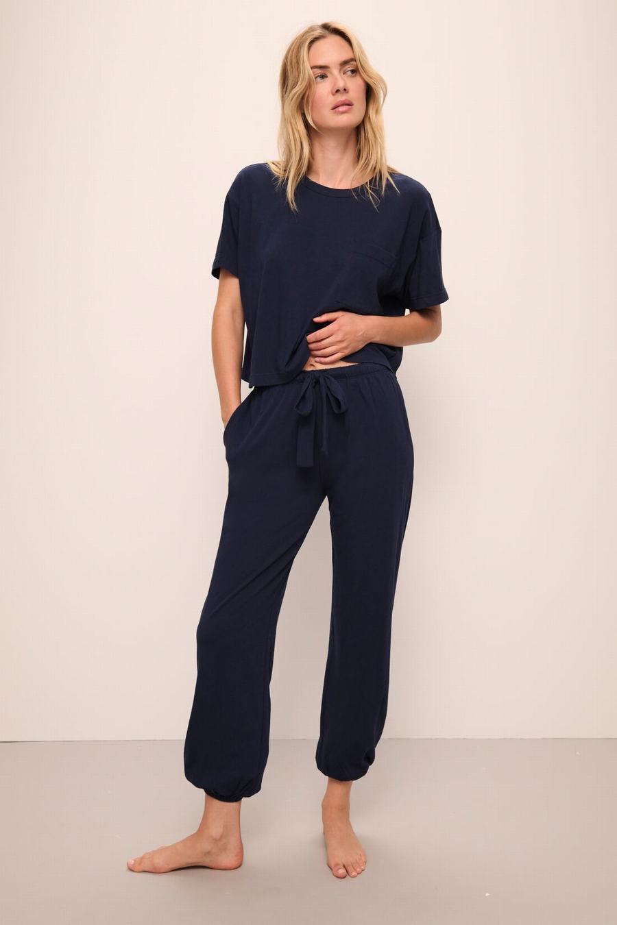 Eberjey Aloe Cotton Donna Pantaloni Blu Marino | DVD6822OG