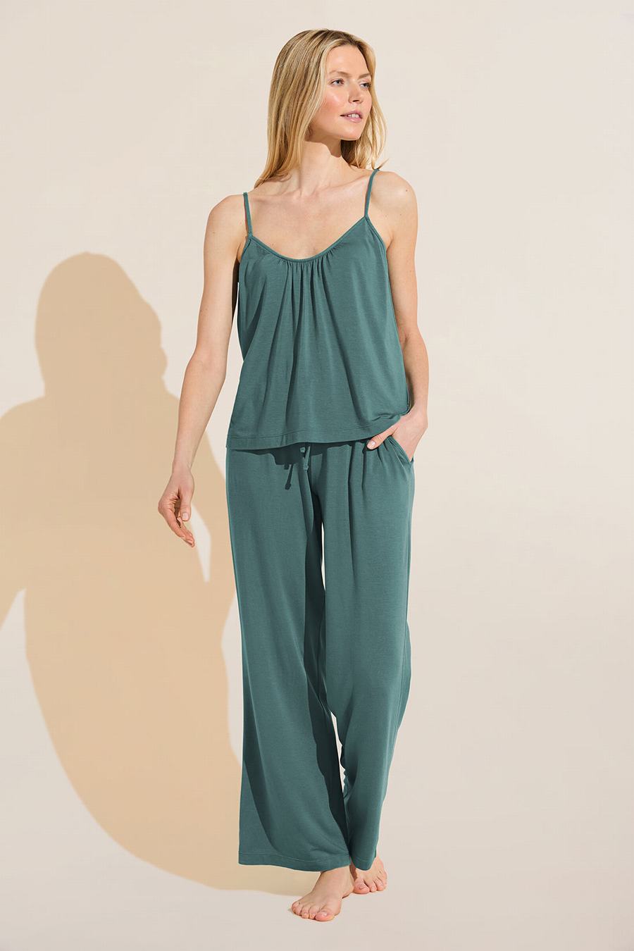 Eberjey Gisele TENCEL™ Modal Cami & Pant PJ Set Donna Pigiama Verdi | JEX4498BK