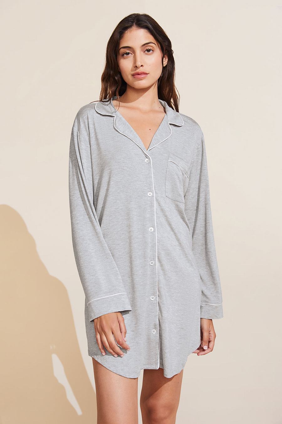 Eberjey Gisele TENCEL Modal Sleepshirt Donna Pigiama Grigie Rosa | DFZ343YM