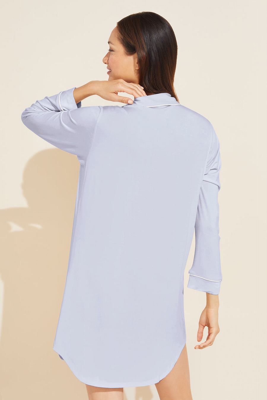 Eberjey Gisele TENCEL™ Modal Sleepshirt Donna Pigiama Blu Bianche | KZV5667FG