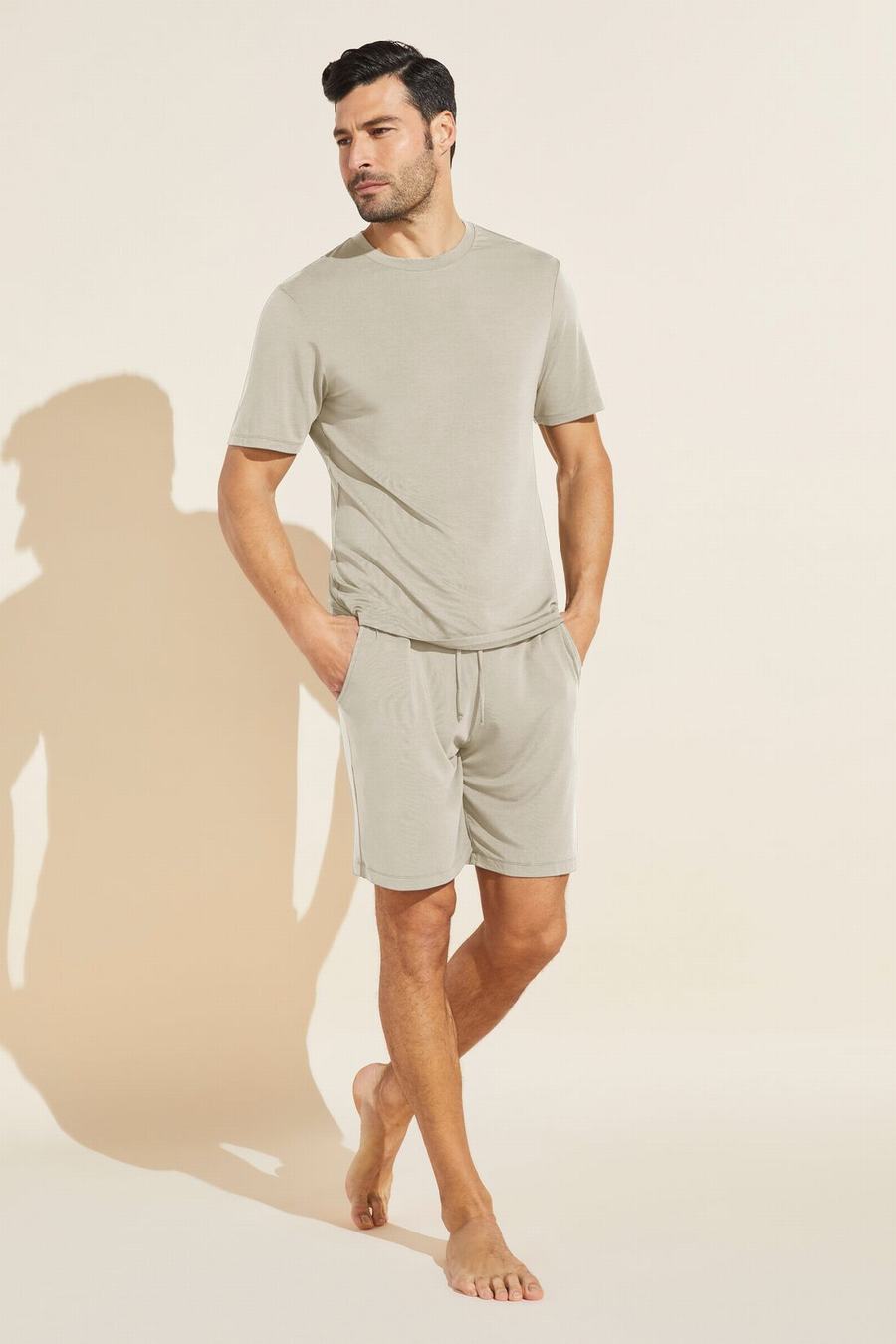 Eberjey Henry TENCEL™ Modal Short PJ Set Uomo Pigiama Beige | TMR5197IH