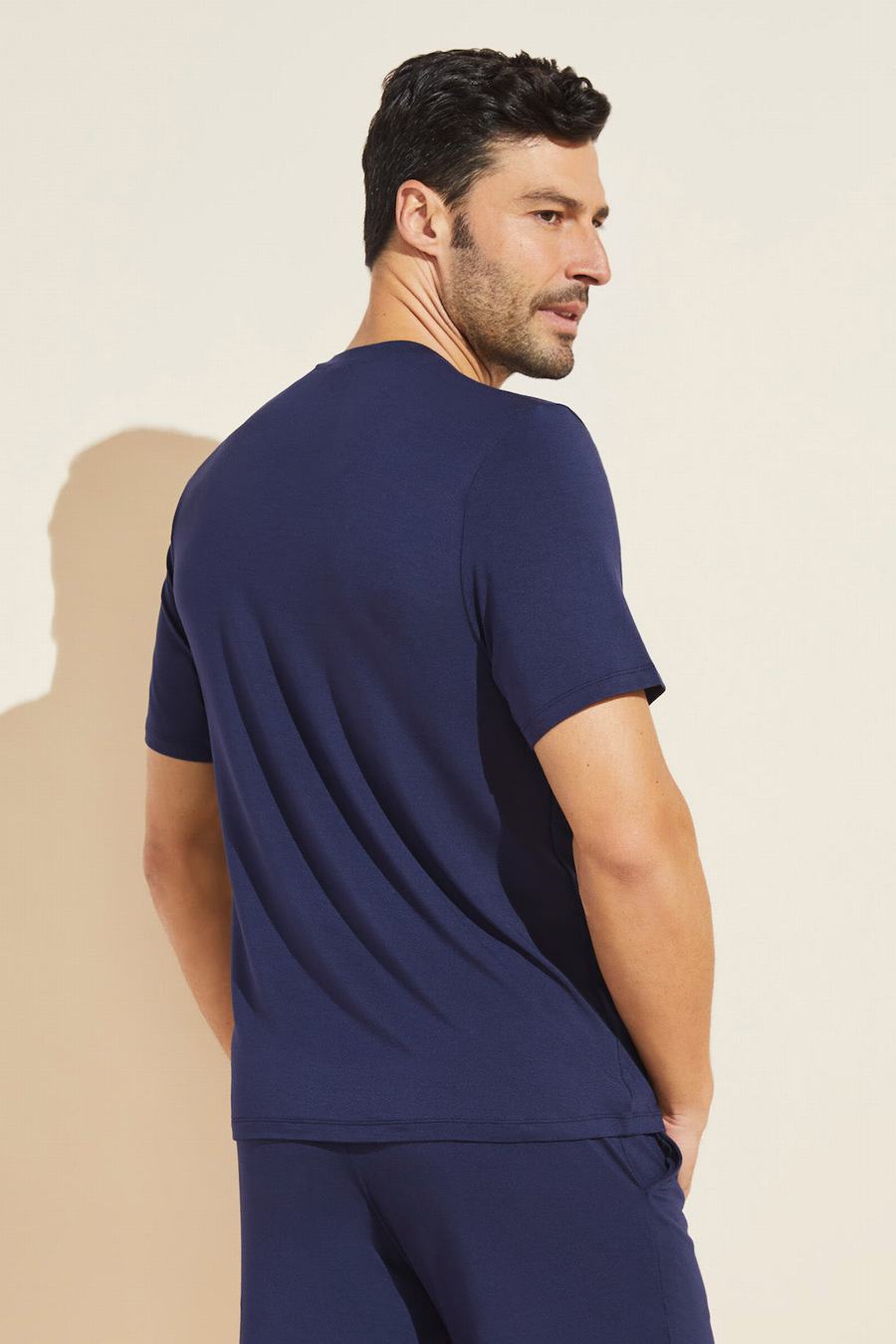 Eberjey Henry TENCEL™ Modal Short Sleeve Tee Uomo Maglietta Blu Marino | ELE4020WN