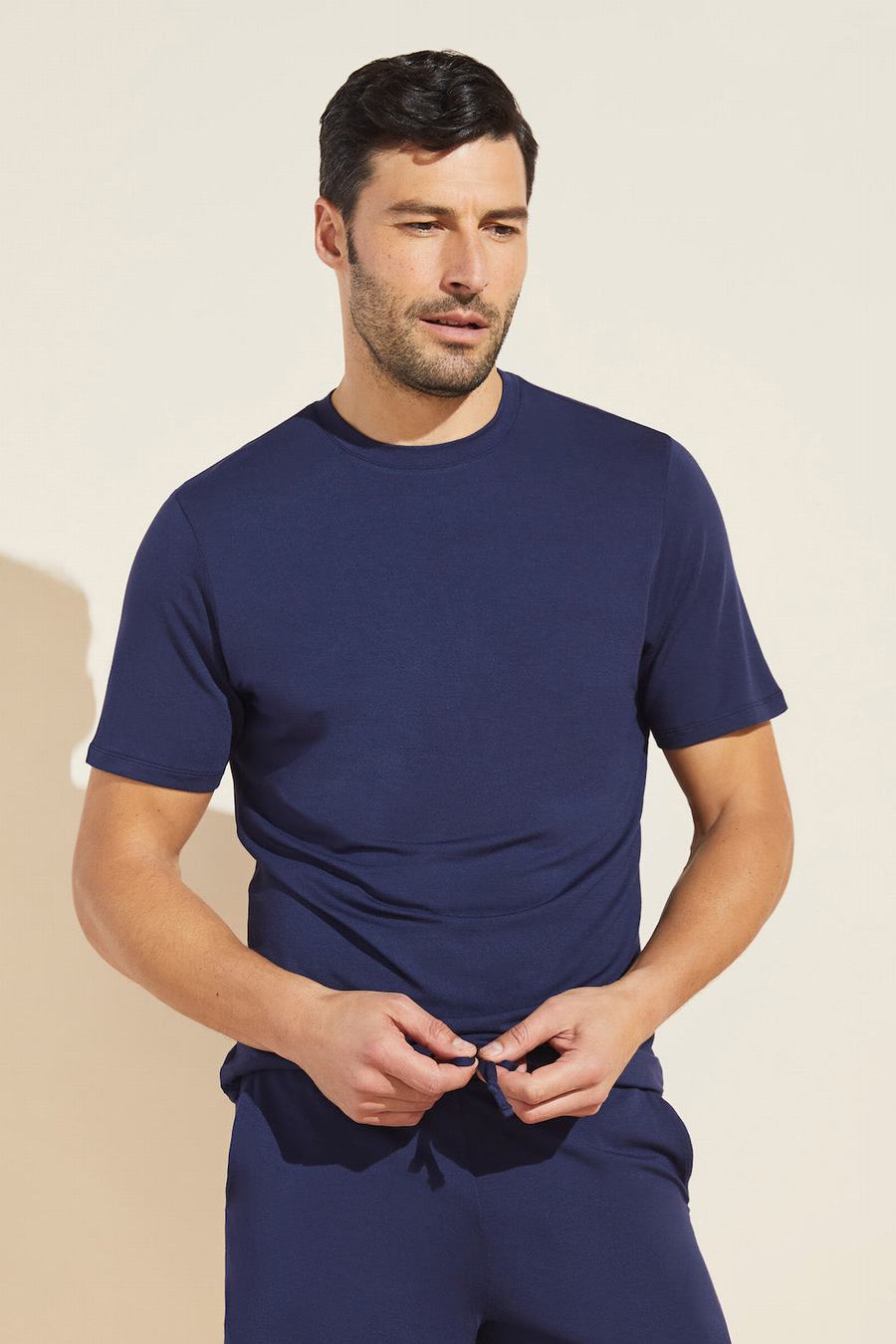 Eberjey Henry TENCEL™ Modal Short Sleeve Tee Uomo Maglietta Blu Marino | ELE4020WN