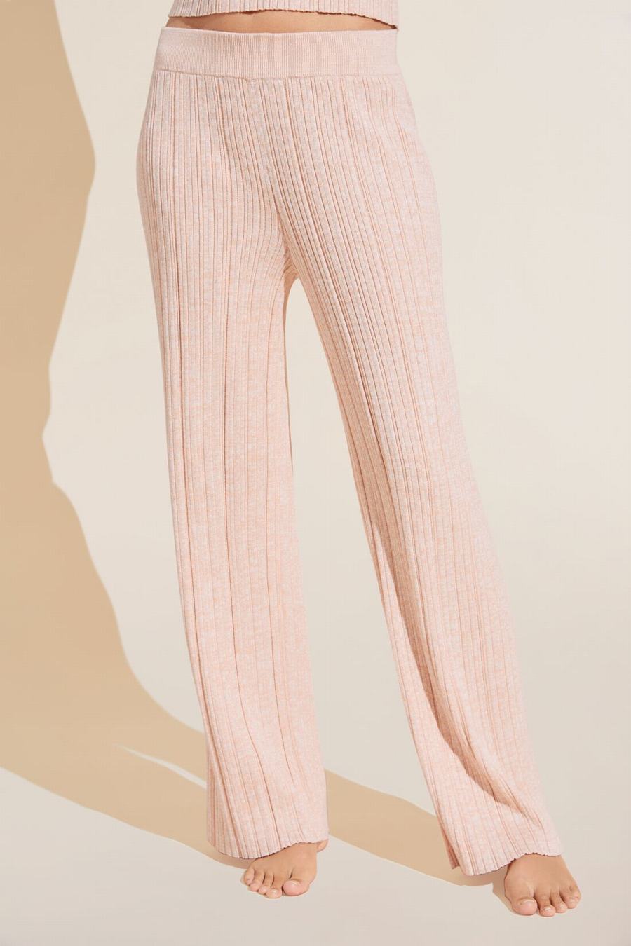 Eberjey Infinite Organic Cotton Blend Sweater Rib Straight Leg Donna Pantaloni Corallo | BMH2850XM