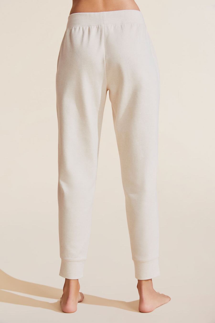 Eberjey Luxe Sweats Jogger Donna Pantaloni Tuta Bianche | GJS9924HD