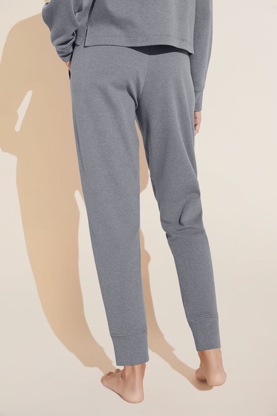 Eberjey Luxe Sweats Jogger Donna Pantaloni Tuta Grigie Scuro | HVM531YO